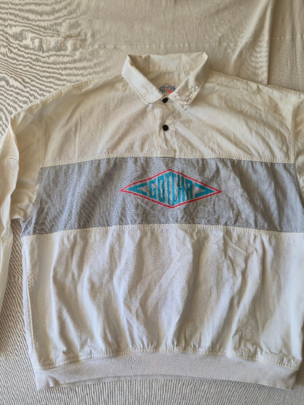 Vintage 80s 90s Surfwear Gotcha Pullover Shirt Jacket Size Large